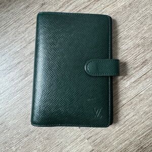 Louis Vuitton Green PM Agenda in Taiga Leather